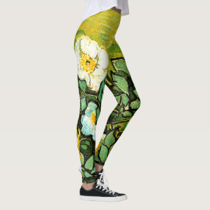 Van Gogh, Wild Roses Leggings