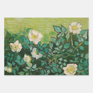 Van Gogh Wild Roses Wrapping Paper Sheet