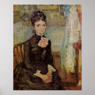 Van Gogh, Woman Sitting by a Cradle, Vintage Art Poster