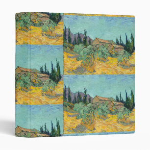 Van Gogh Wooden Sheds Yellow Landscape Art Binder