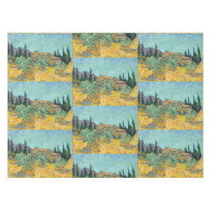 Van Gogh Wooden Sheds Yellow Landscape Art Tablecloth