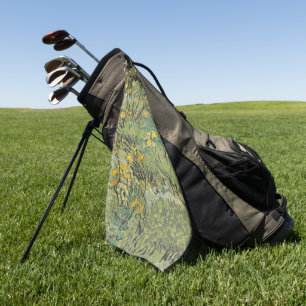 Van Gogh Yellow Meadow - Classic Floral Art Golf Towel