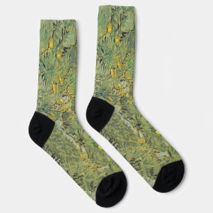 Van Gogh Yellow Meadow - Classic Floral Art Socks