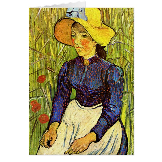 Van Gogh, Young Peasant Woman with Straw Hat (Front)