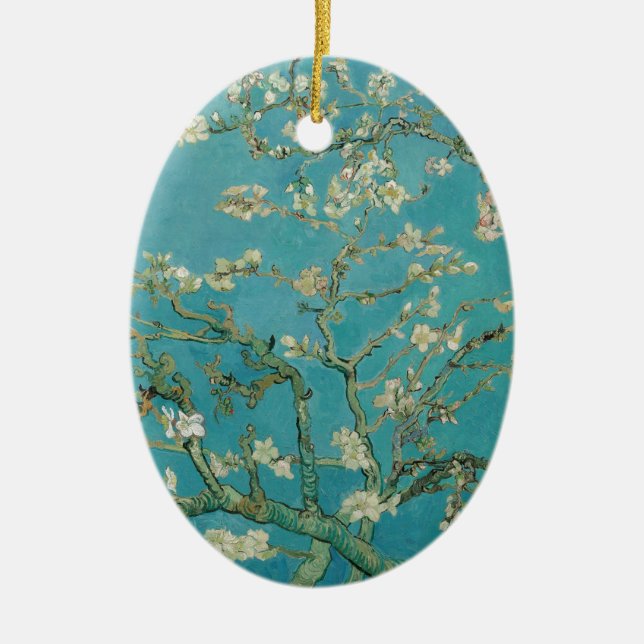 Van gogh's Almond Blossom Ceramic Ornament (Front)