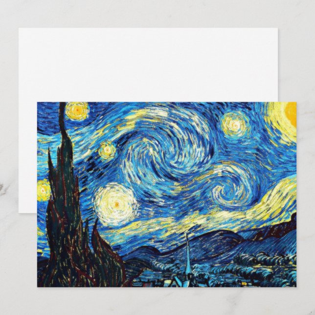 Van Gogh's artwork, Starry Night, (Front/Back)