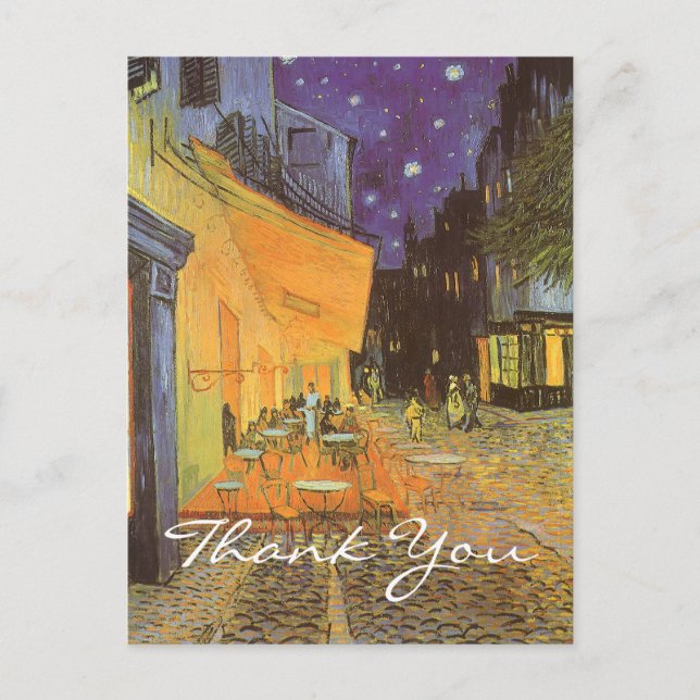 Van Gogh's Cafe Terrace at Night Postcard (Front)