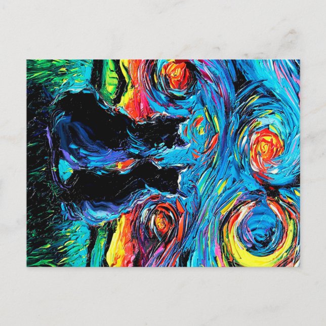 van Goghs Cats |Cat Lover Announcement Postcard (Front)