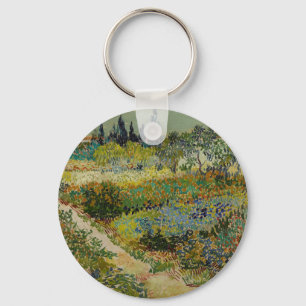 Van Gogh's Classic Painting Garden in Arles Keychain