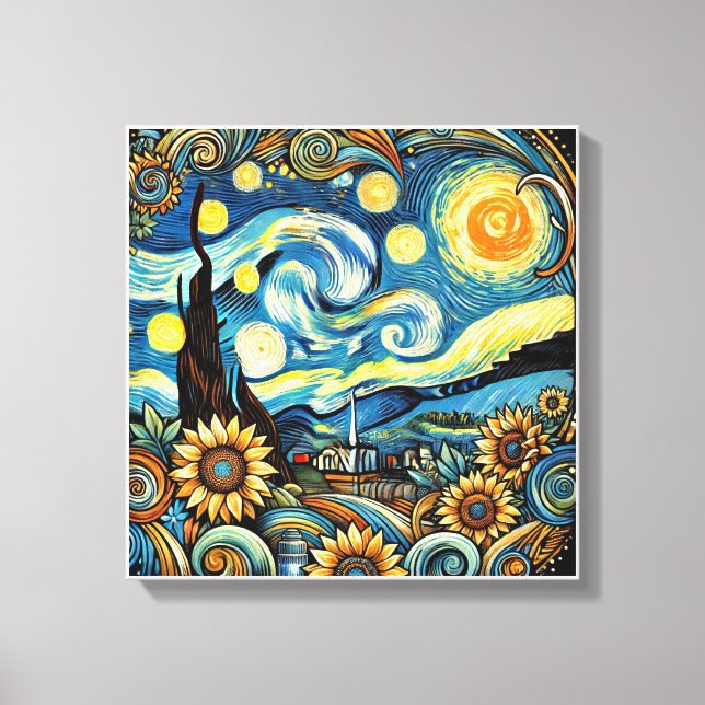 Van Gogh's Dreamscape Canvas Wall Art (Front)