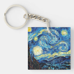 Van Gogh's famous painting, Starry Night Keychain
