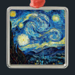 Van Gogh's famous painting, Starry Night Metal Ornament<br><div class="desc">Van Gogh's famous painting,  Starry Night postcard. Best seller!</div>