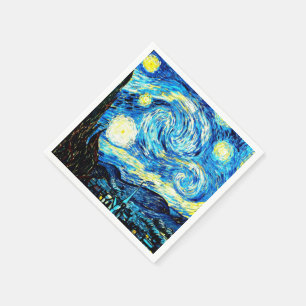 Van Gogh's famous painting, Starry Night Napkin