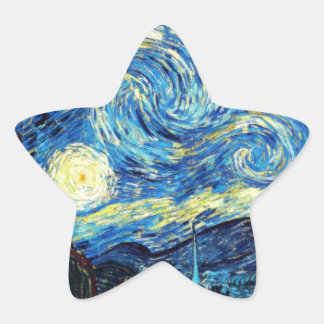 Van Gogh's famous painting, Starry Night Star Sticker