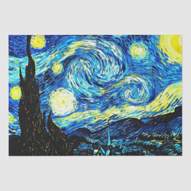 Van Gogh's famous painting, Starry Night, Tissue Paper (Front)