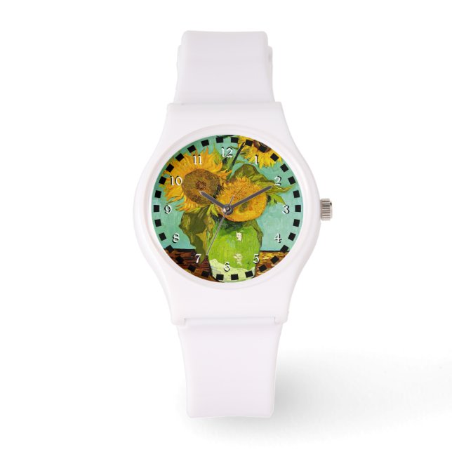 Van Gogh's Famous Painting, Sunflowers, Watch (Front)
