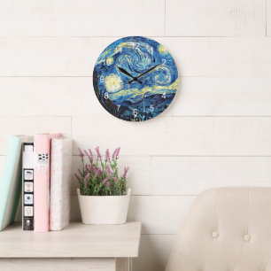 Van Gogh's famous Starry Night Large Clock