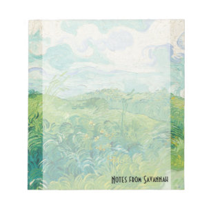 Van Gogh's Green Wheat Fields Personalized Notepad