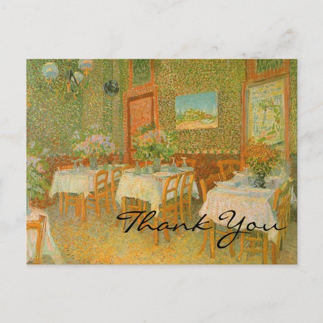 Van Gogh's Interior of a Restaurant Postcard (Front)