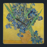 Van Gogh's Iris Square Wall Clock<br><div class="desc">Vincent Van Gogh's masterpiece:iris</div>