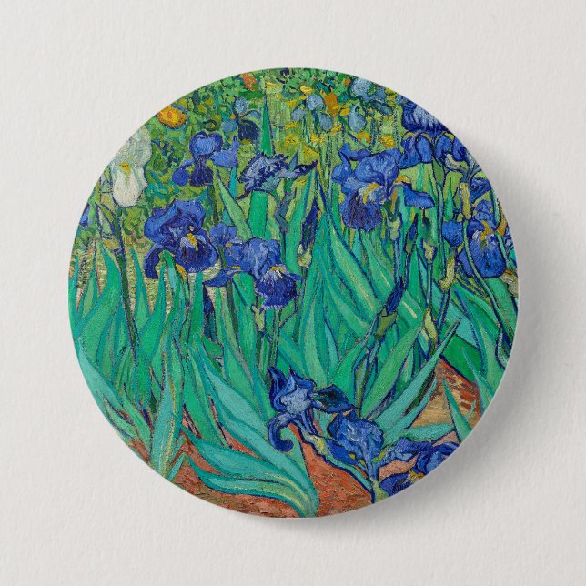 Van Gogh's Irises 3 Inch Round Button (Front)