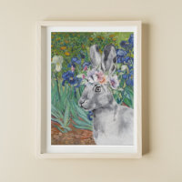 Van Gogh's Irises and Fancy Rabbit