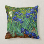 Van Gogh's Irises Throw Pillow<br><div class="desc">Irises (May 1889) is one of several paintings of irises by the Dutch artist Vincent van Gogh, and one of a series of paintings he executed at the Saint Paul-de-Mausole asylum in Saint-Rémy-de-Provence, France, in the last year before his death in 1890. Van Gogh started painting Irises within a week...</div>