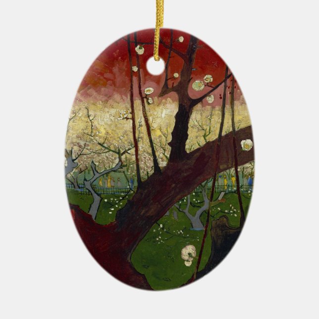 Van Gogh's Japonaiserie after Hiroshige Ceramic Ornament (Front)