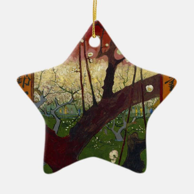 Van Gogh's Japonaiserie after Hiroshige Ceramic Ornament (Front)