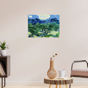 Van Gogh's painting, Olive Trees with Alpilles Poster