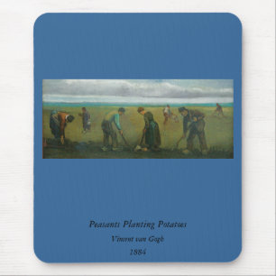 Van Gogh's Peasants or Farmers Planting Potatoes Mouse Pad