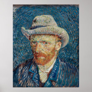 Van Gogh's Self-Portrait with Grey Felt Hat Poster