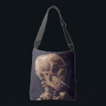 Van Gogh's Skeleton with Burning Cigarette Crossbody Bag<br><div class="desc">Van Gogh's "Skull of a Skeleton with Burning Cigarette" c. 1885–86. This is an early piece done as a study while at the Royal Academy of Fine Arts in Belgium.</div>