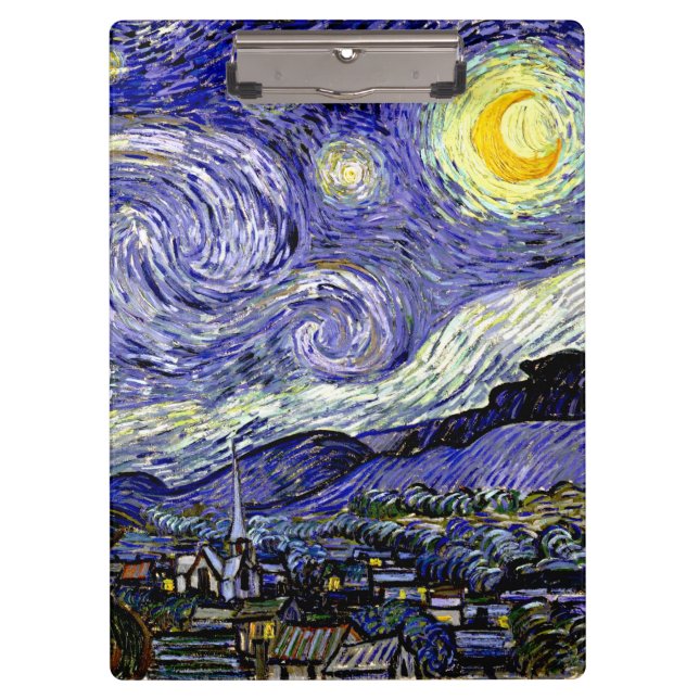 Van Gogh's Starry Night, 1889 Clipboard (Front)