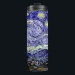 Van Gogh's Starry Night, 1889 Thermal Tumbler<br><div class="desc">Widely hailed as Van Gogh's magnum opus, the painting depicts the view outside his sanatorium room window at night, although it was painted from memory during the day. Image is in the public domain. Contact Patterns & Paintings & Graphics for special requests. © Copyright 2020 P.D., Patterns & Paintings &...</div>