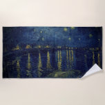 Van Gogh's Starry Night on the Rhone Beach Towel<br><div class="desc">The Starry Night on the Rhone is a painting by Vincent van Gogh, one of his most famous works. This painting is a favourite of many people because it has so many beautiful colours and shapes. It also has a sense of movement that makes you feel like you are moving...</div>