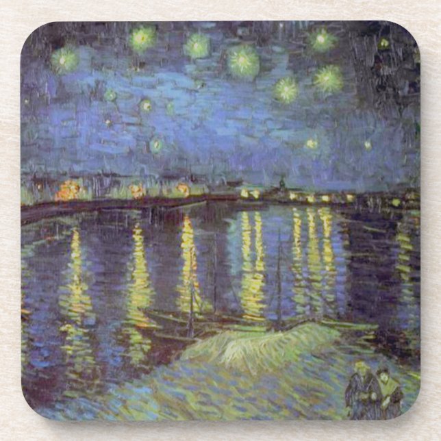Van Gogh's Starry Night Painting Coaster (Front)