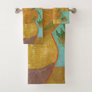 Van Gogh's Sunflowers Bath Towel Set
