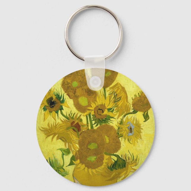 Van gogh's Sunflowersv Keychain (Front)