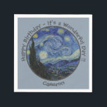 van Gogh's The Starry Night Party Items Collection Napkin<br><div class="desc">All of our products are made with large scale images that have been carefully edited to provide the best resolution,  colour and detail possible.</div>