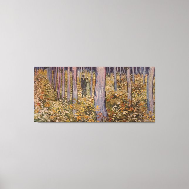 Van Gogh's "Undergrowth with Two Figures" (1890) Canvas Print (Front)
