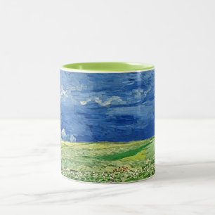 Van Gogh's Wheatfield under Thunderclouds Two-Tone Coffee Mug