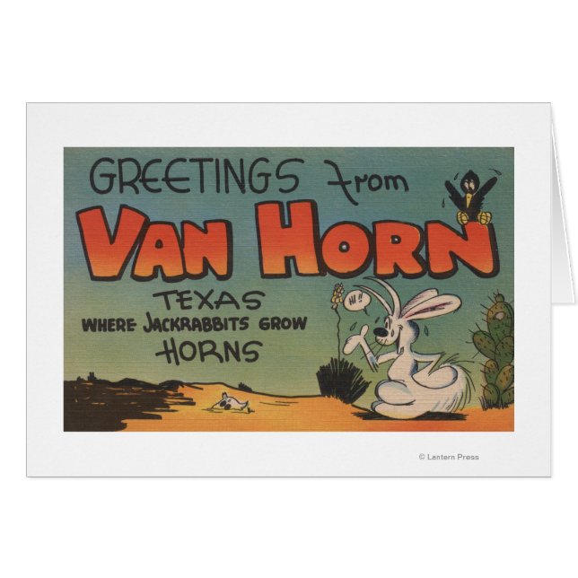 Van Horn, Texas (Jackrabbit & Crow) (Front Horizontal)
