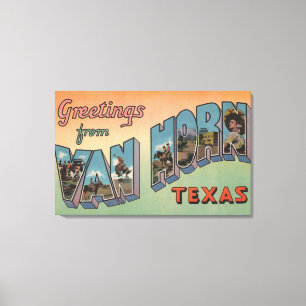 Van Horn, Texas - Large Letter Scenes Canvas Print