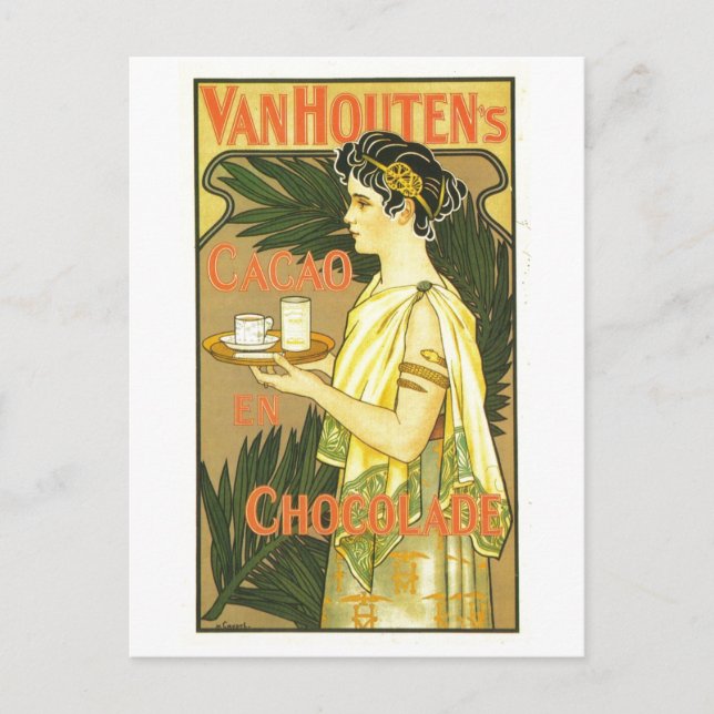 Van Houten's Cacao en Chocolade 1899 Postcard (Front)