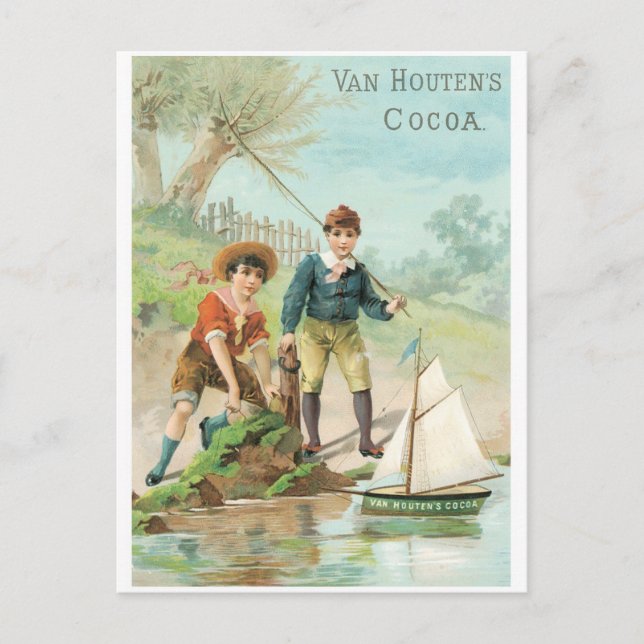 Van Houtens Cocoa Postcard (Front)
