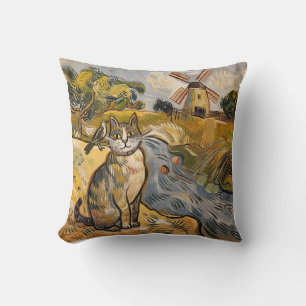 VAN KITTY  THROW PILLOW