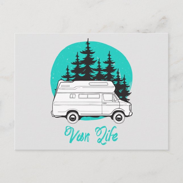 VAN LIFE Nomad Adventure Travel Camping Lifestyle Postcard (Front)