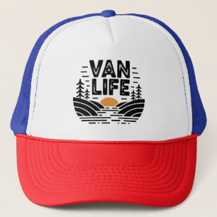 Van Life Retro Sunset Outdoor Nature Sunset Cap