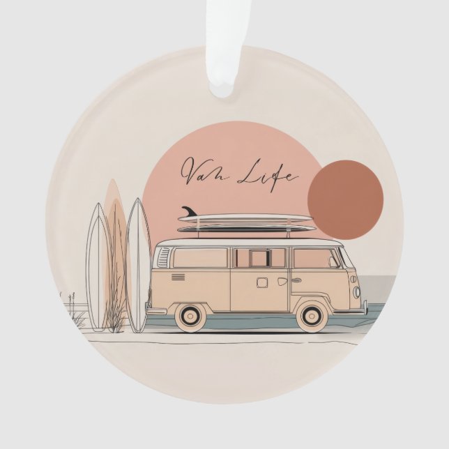 Van Life Surf Van – Retro Beach Camper Aesthetic  (devant)